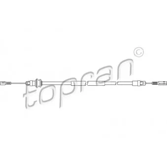 TOPRAN 207 371 - Tirette à câble, frein de stationnement