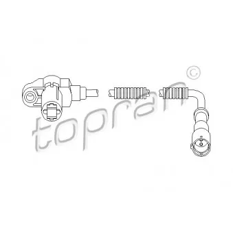 Capteur, vitesse de roue TOPRAN 207 448 pour OPEL ASTRA 1.6 i - 75cv