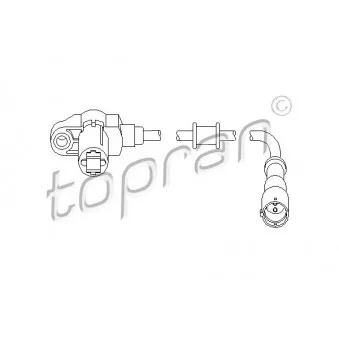 Capteur, vitesse de roue TOPRAN 207 449 pour OPEL CORSA 1.5 D - 50cv