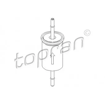 Filtre à carburant TOPRAN 301 655 pour FORD C-MAX 1.6 Ti - 125cv