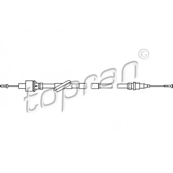 Tirette à câble, commande d'embrayage TOPRAN 302 376 pour FORD TRANSIT 2.5 D - 68cv