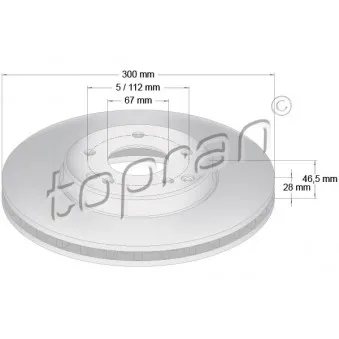 TOPRAN 400 855 - Jeu de 2 disques de frein avant