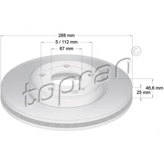 TOPRAN 400 856 - Jeu de 2 disques de frein avant