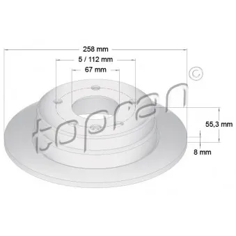 TOPRAN 401 056 - Jeu de 2 disques de frein arrière