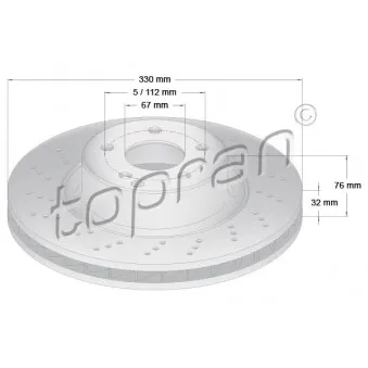 TOPRAN 401 385 - Jeu de 2 disques de frein avant