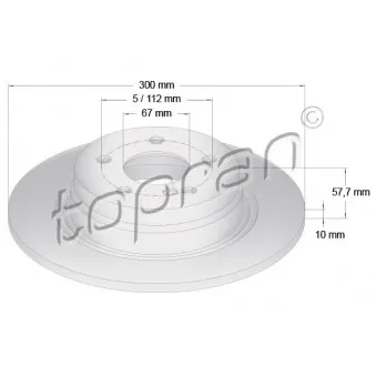 TOPRAN 401 903 - Jeu de 2 disques de frein arrière
