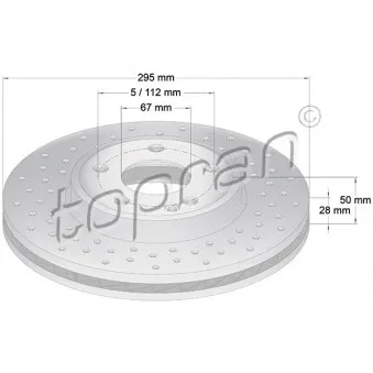 TOPRAN 408 555 - Jeu de 2 disques de frein avant