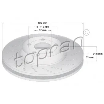 TOPRAN 408 830 - Jeu de 2 disques de frein avant