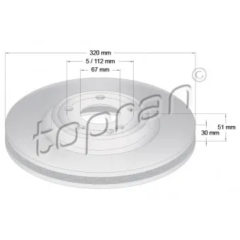 TOPRAN 408 930 - Jeu de 2 disques de frein avant