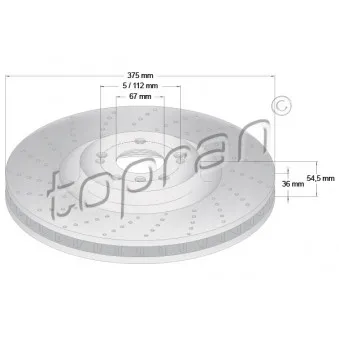 TOPRAN 409 481 - Jeu de 2 disques de frein avant