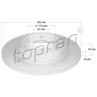 TOPRAN 409 483 - Jeu de 2 disques de frein arrière