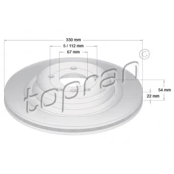 TOPRAN 409 484 - Jeu de 2 disques de frein arrière