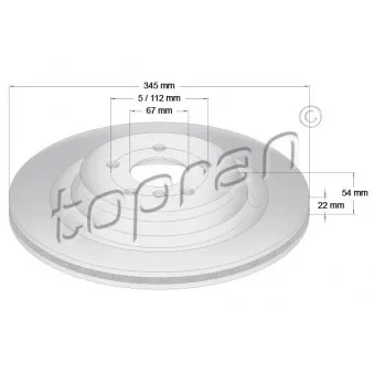 TOPRAN 409 488 - Jeu de 2 disques de frein arrière