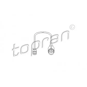 Détecteur de l'usure des plaquettes de frein TOPRAN OEM 1180781