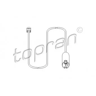 Détecteur de l'usure des plaquettes de frein TOPRAN OEM 1181342