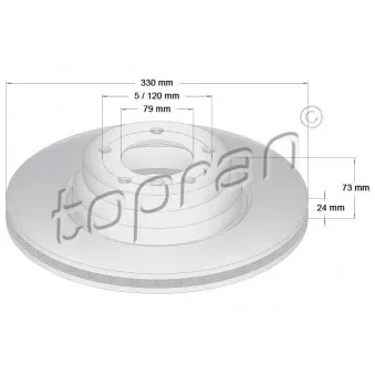 TOPRAN 500 946 - Jeu de 2 disques de frein avant