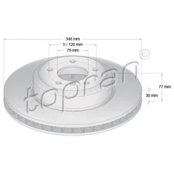 TOPRAN 501 189 - Jeu de 2 disques de frein avant