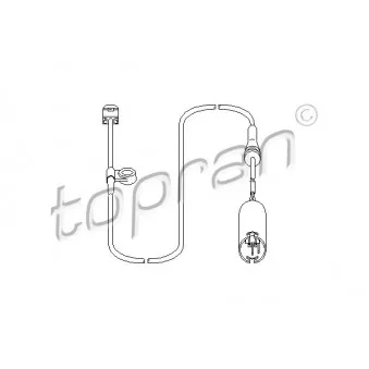 TOPRAN 501 225 - Détecteur de l'usure des plaquettes de frein