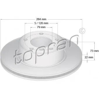 TOPRAN 501 710 - Jeu de 2 disques de frein avant