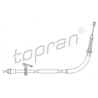 TOPRAN 501 723 - Tirette à câble, frein de stationnement