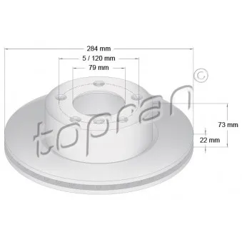 TOPRAN 501 900 - Jeu de 2 disques de frein avant