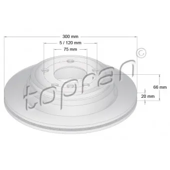 TOPRAN 503 014 - Jeu de 2 disques de frein arrière