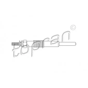 Bougie de préchauffage TOPRAN 700 403 pour RENAULT CLIO 1.9 D - 65cv