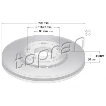 TOPRAN 700 802 - Jeu de 2 disques de frein avant