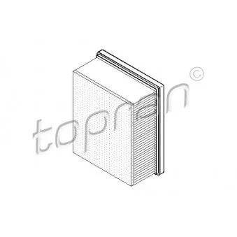 Filtre à air TOPRAN 721 012 pour CITROEN XSARA 2.0 HDi - 90cv