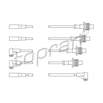 TOPRAN 721 500 - Kit de câbles d'allumage