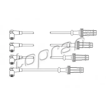 Kit de câbles d'allumage SASIC 9280003