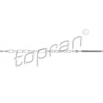 TOPRAN 721 632 - Tirette à câble, frein de stationnement