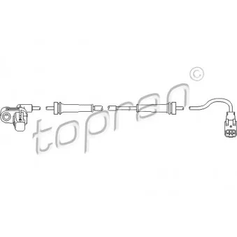 Capteur, vitesse de roue TOPRAN 722 800 pour PEUGEOT 206 1.4 CNG - 75cv