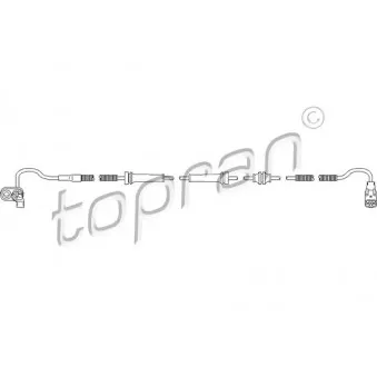 Capteur, vitesse de roue TOPRAN 722 811 pour CITROEN C5 2.0 HDi - 90cv