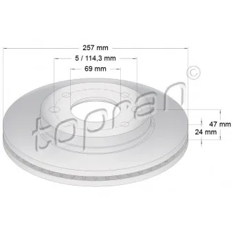 TOPRAN 820 426 - Jeu de 2 disques de frein avant