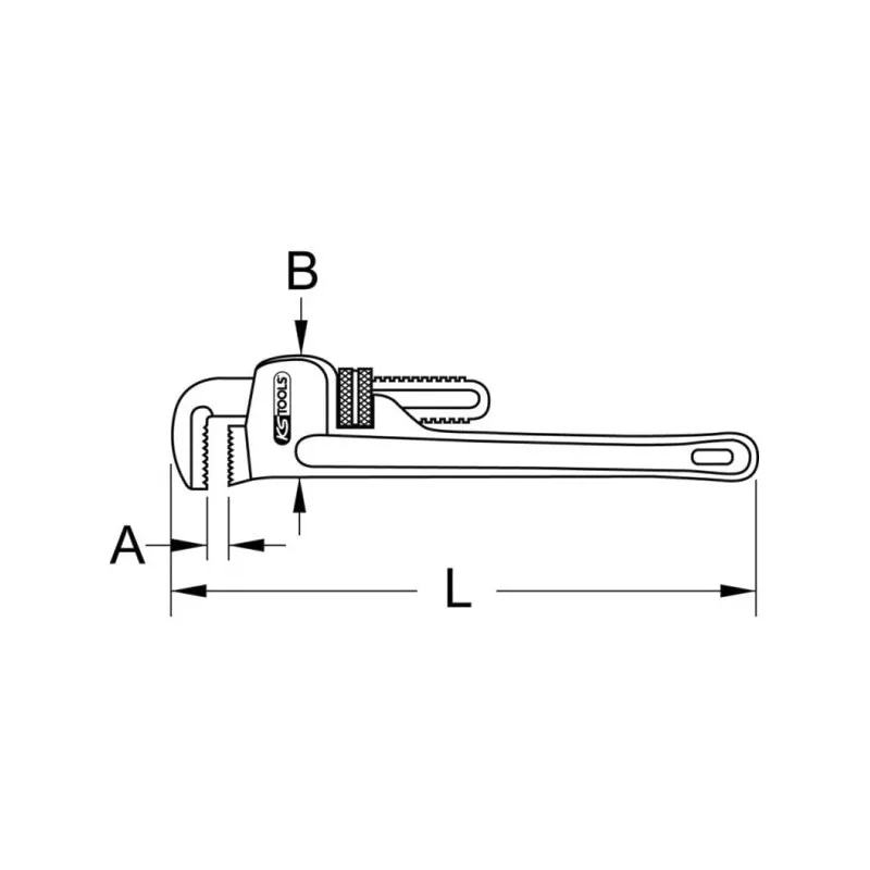 Clé serre-tube/pince pompe à eau KS TOOLS 114.0008 - Visuel 1