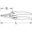 KS TOOLS 118.0075 - Ciseaux universels