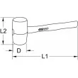 KS TOOLS 140.5221 - Maillet en caoutchouc