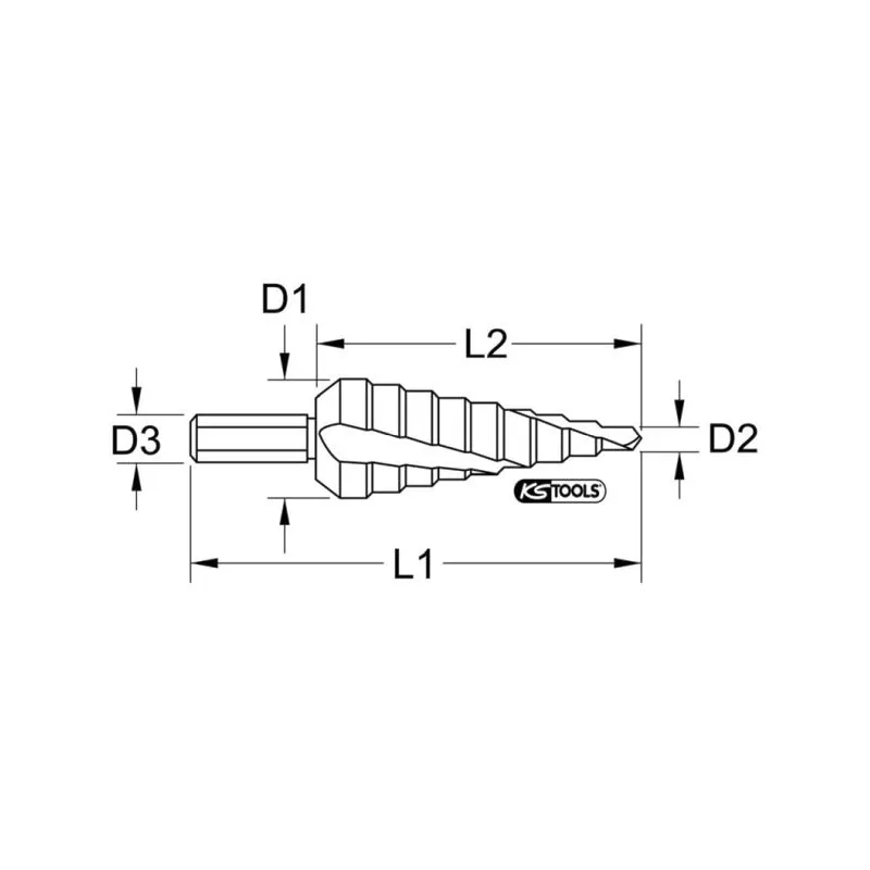 Foret étagé KS TOOLS 330.2362 - Visuel 2
