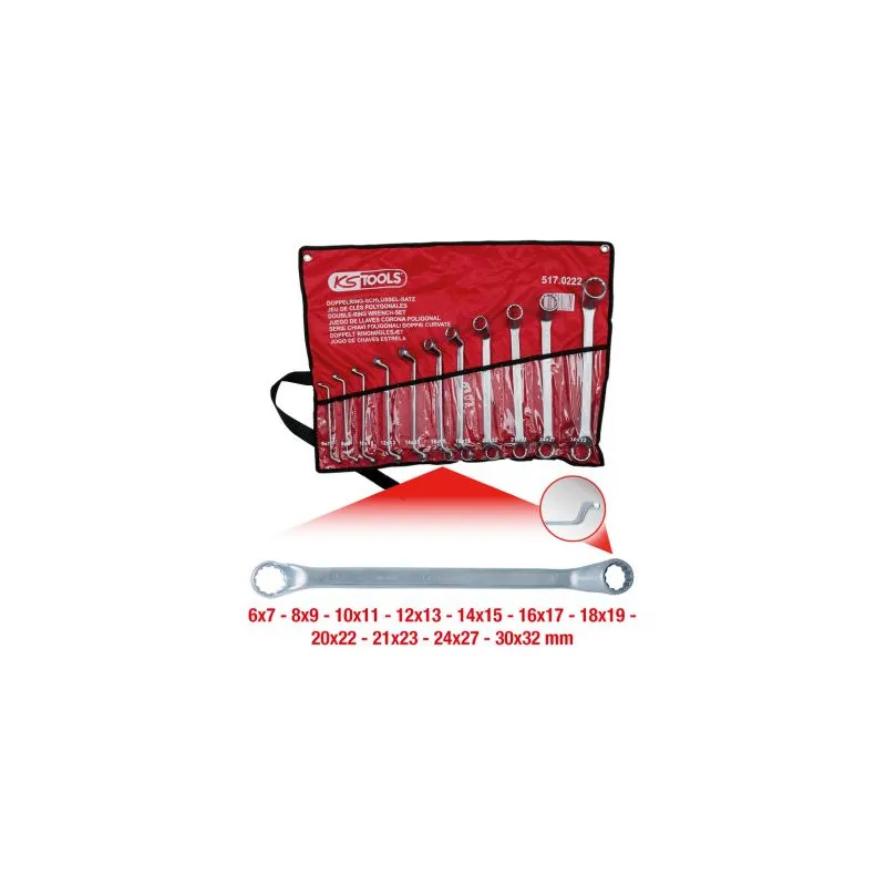 Kit de clés polygonales doubles KS TOOLS 517.0222 - Visuel 1