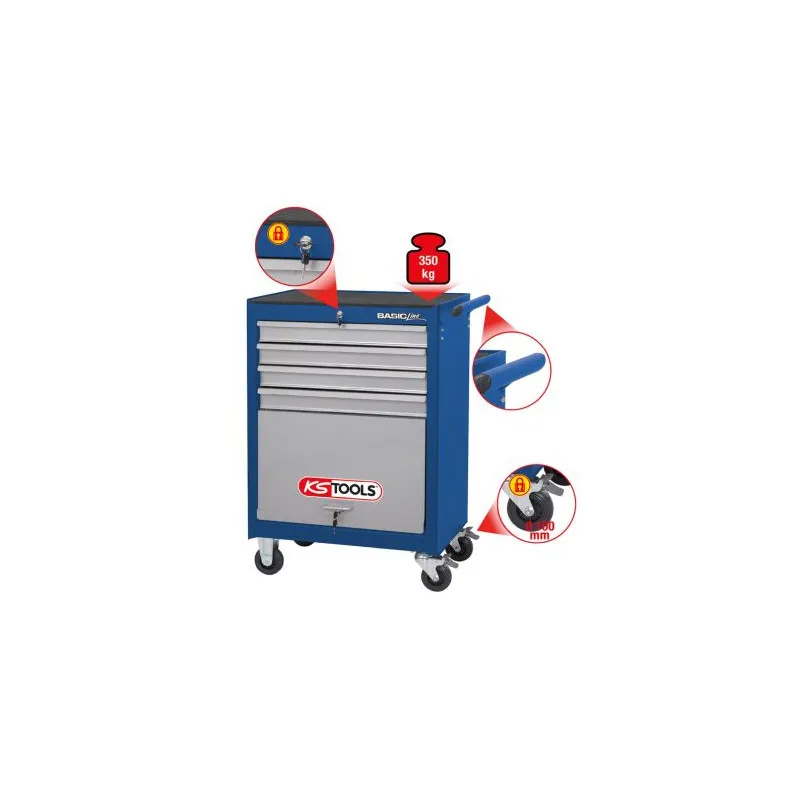 Servante d'atelier KS TOOLS 837.0004 - Visuel 1