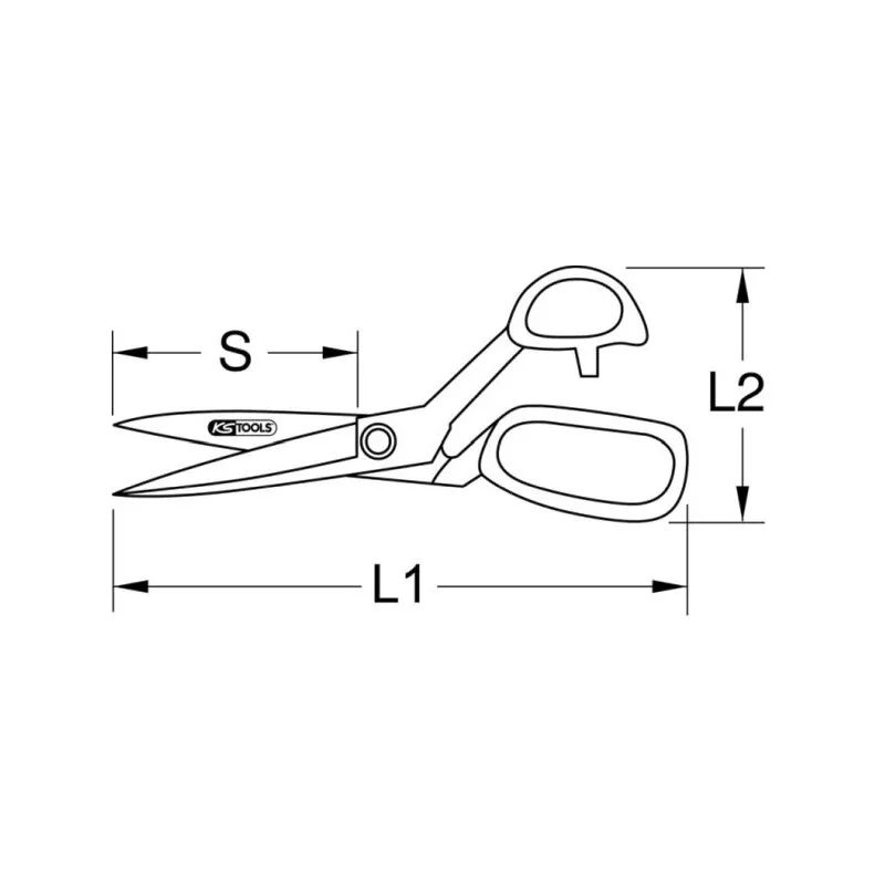Ciseaux universels KS TOOLS 962.9018 - Visuel 1