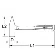 KS TOOLS 963.2596 - Burin/ciseau, marteau burineur