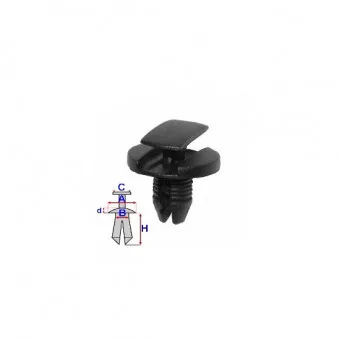 Rivet à expansion ROMIX OEM 9648975680