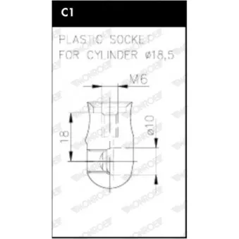 Vérin, capot-moteur MONROE [ML6343]