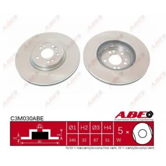 Jeu de 2 disques de frein avant ABE OEM 60-00-0555C