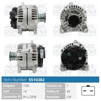 Alternateur MEAT & DORIA OEM 8200251006
