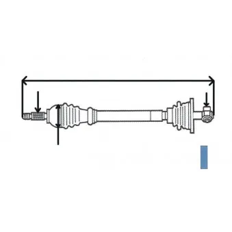 Arbre de transmission avant droit CEVAM 5856