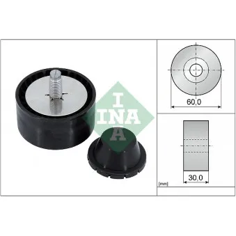 Poulie renvoi/transmission, courroie trapézoïdale à nervures INA 532 0890 10