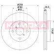 KAMOKA 1031095 - Jeu de 2 disques de frein avant